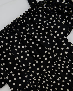 Dolce 
Gabbana Black and White Polka Dot Maxi Dress Size IT 40 (UK 8)