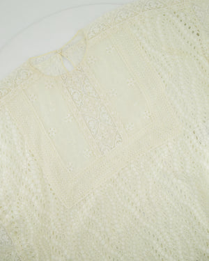 Valentino White Macrame Lace Poncho Dress Size IT 38 (UK 6)