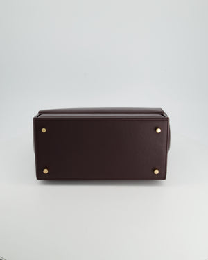 *RUNWAY PIECE* Gabriela Hearst Burgundy Chapman Bag In Calf Leather and Gold Hardware RRP £1550