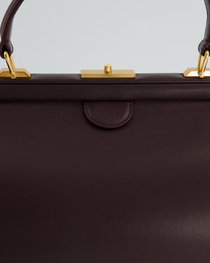 *RUNWAY PIECE* Gabriela Hearst Burgundy Chapman Bag In Calf Leather and Gold Hardware RRP £1550