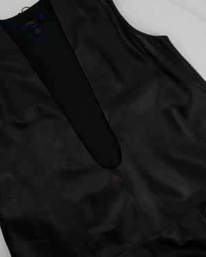 Louis Vuitton Black Leather Maxi Dress Size FR 36 (UK 8)