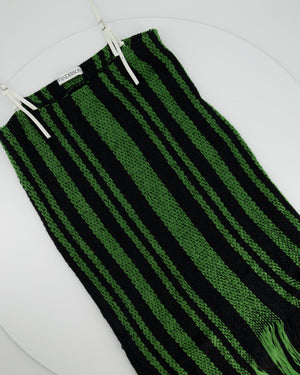 JW Anderson Green Knitted Dress with Patent Strap Detail FR 36 (UK 8)