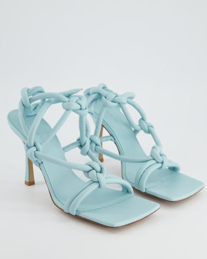 Bottega Veneta Baby Blue Knot Leather Heels Size EU 39.5 RRP £850