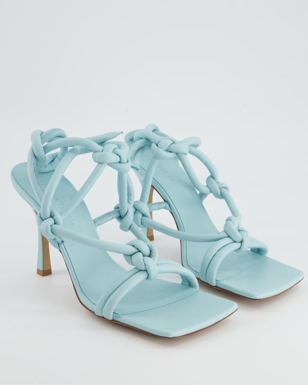 Bottega Veneta Baby Blue Knot Leather Heels Size EU 39.5 RRP £850