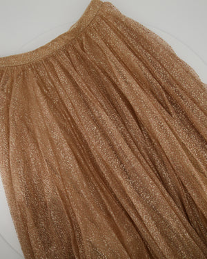 Ralph 
Russo Gold Sequin Plated Skirt Size IT 44 (UK 12)