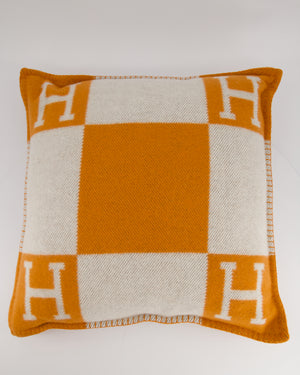 Hermès Avalon III Small Pillow in Écru 
Potiron RRP £630