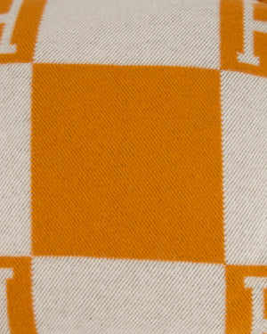 Hermès Avalon III Small Pillow in Écru 
Potiron RRP £630