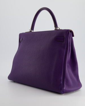 Hermès Kelly 35cm Bag Retourne in Iris Togo Leather with Palladium Hardware