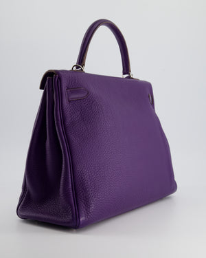 Hermès Kelly 35cm Bag Retourne in Iris Togo Leather with Palladium Hardware