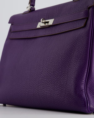 Hermès Kelly 35cm Bag Retourne in Iris Togo Leather with Palladium Hardware