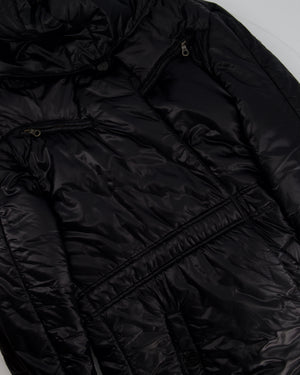 Chanel Black Down Coat with Velcro Closure Detail FR 36 (UK 8)