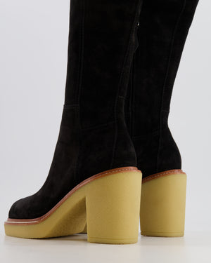 Hermès Black Suede Dakota Thigh-High Boots Size EU 36 RRP £1,500