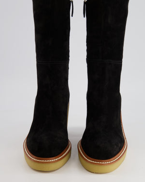 Hermès Black Suede Dakota Thigh-High Boots Size EU 36 RRP £1,500