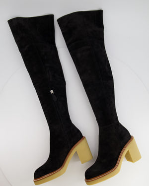 Hermès Black Suede Dakota Thigh-High Boots Size EU 36 RRP £1,500