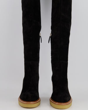 Hermès Black Suede Dakota Thigh-High Boots Size EU 36 RRP £1,500