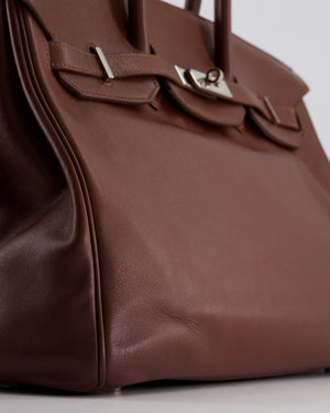 Hermès Birkin Bag 35cm in Havane Swift Leather with Palladium Hardware