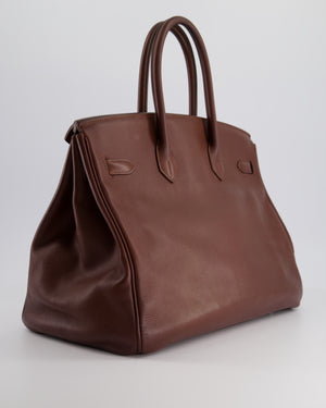 Hermès Birkin Bag 35cm in Havane Swift Leather with Palladium Hardware