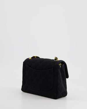 *HOT* Chanel Vintage Satin Black Mini Square Flap Bag with 24K Gold Hardware