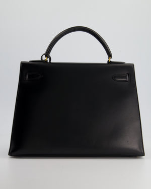 Hermès Vintage Kelly 32cm Replica Jewelry
 in Black Box Calf Leather with Gold Hardware