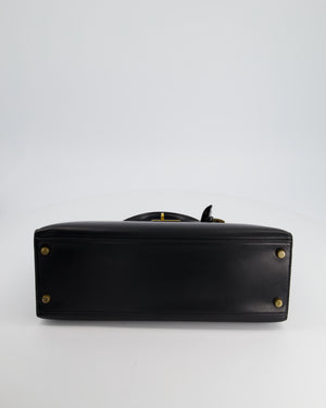 Hermès Vintage Kelly 32cm Replica Jewelry
 in Black Box Calf Leather with Gold Hardware