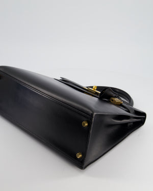 Hermès Vintage Kelly 32cm Replica Jewelry
 in Black Box Calf Leather with Gold Hardware