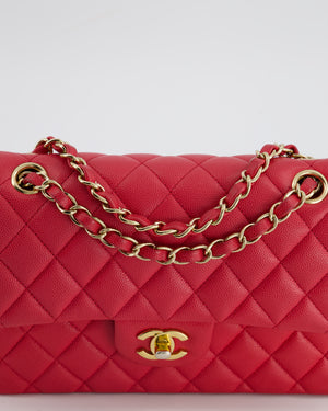 Chanel Pink Small Classic Double Flap Bag in Caviar Leather with Gold Hardware RRP £8,530