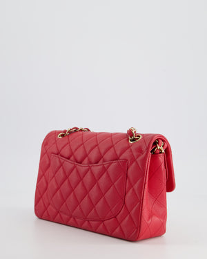 Chanel Pink Small Classic Double Flap Bag in Caviar Leather with Gold Hardware RRP £8,530