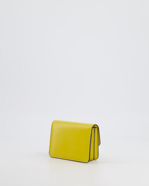 Valentino Yellow Leather Small Purse with Logo and Brushed Gold Hardware