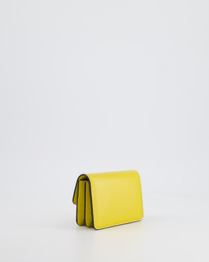 Valentino Yellow Leather Small Purse with Logo and Brushed Gold Hardware