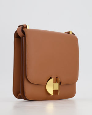 Hermès 2002 20cm Shoulder Bag in Gold Evercolor Leather with Gold Hardware