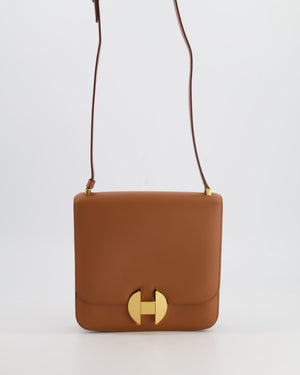 Hermès 2002 20cm Shoulder Bag in Gold Evercolor Leather with Gold Hardware