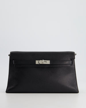 *NEW RELEASE* Hermès Kelly Elan Bag in Black Chévre Chamkila Leather with Palladium Hardware