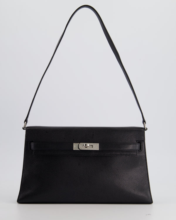 *NEW RELEASE* Hermès Kelly Elan Bag in Black Chévre Chamkila Leather with Palladium Hardware