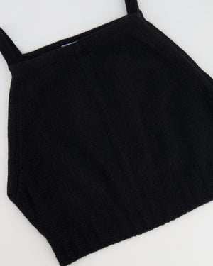 Prada Black Wool and Cashmere Crop Top Size IT 38 (UK 6) RRP £950