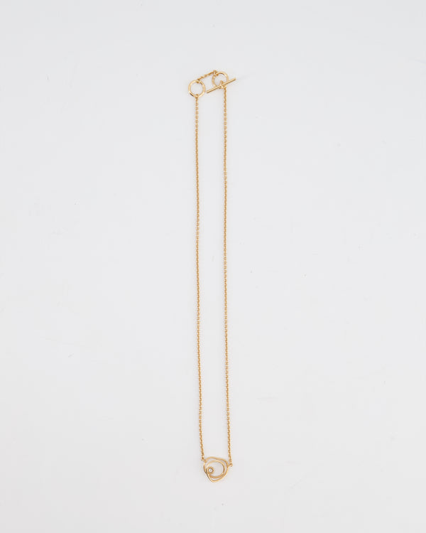 *FIRE PRICE* Hermès Diamond Vertige Coeur Necklace in 18k Yellow Gold