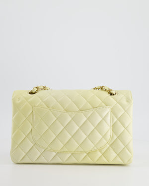 *RARE* Chanel Lemon Sobert Shimmer Medium Classic Double Flap Bag in Iridescent Calfskin Gold Hardware  RRP £8,530