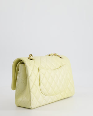 *RARE* Chanel Lemon Sobert Shimmer Medium Classic Double Flap Bag in Iridescent Calfskin Gold Hardware  RRP £8,530