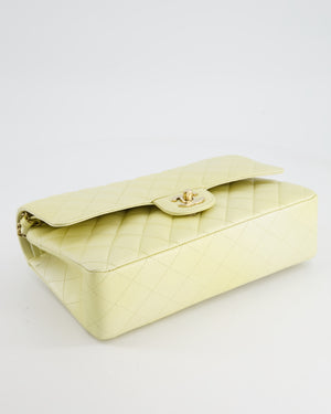 *RARE* Chanel Lemon Sobert Shimmer Medium Classic Double Flap Bag in Iridescent Calfskin Gold Hardware  RRP £8,530