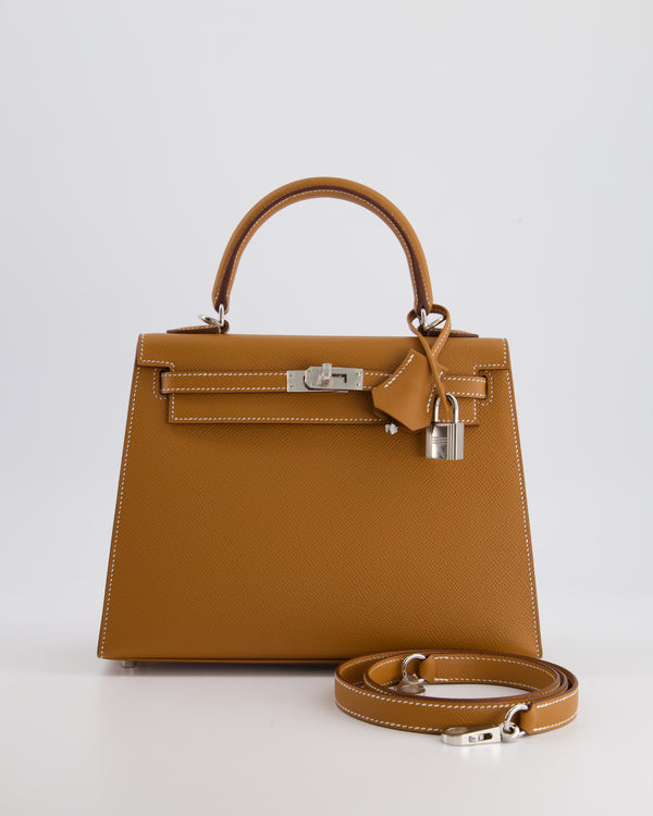 Hermès Kelly Bag 25cm Replica Jewelry
 in Gold Epsom Leather with Palladium Hardware