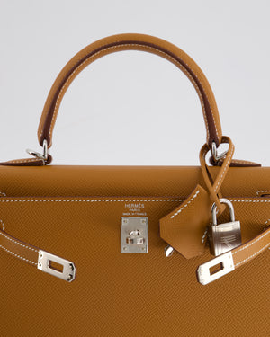 Hermès Kelly Bag 25cm Replica Jewelry
 in Gold Epsom Leather with Palladium Hardware