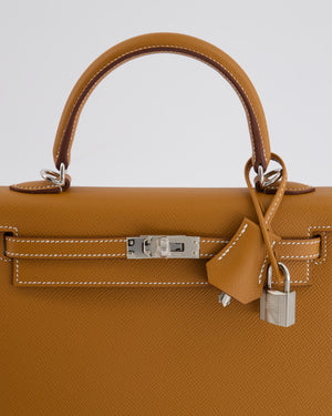 Hermès Kelly Bag 25cm Replica Jewelry
 in Gold Epsom Leather with Palladium Hardware