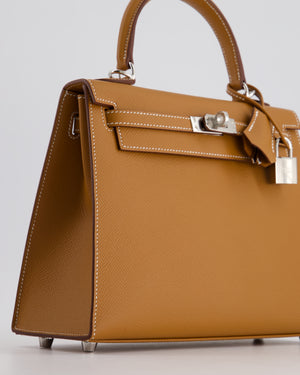 Hermès Kelly Bag 25cm Replica Jewelry
 in Gold Epsom Leather with Palladium Hardware