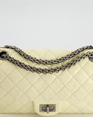 Chanel Lemon Patent Small Reissue Double Flap Bag with Ruthenium Hardware