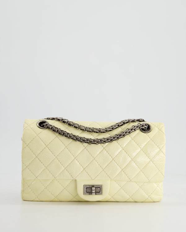 Chanel Lemon Patent Small Reissue Double Flap Bag with Ruthenium Hardware