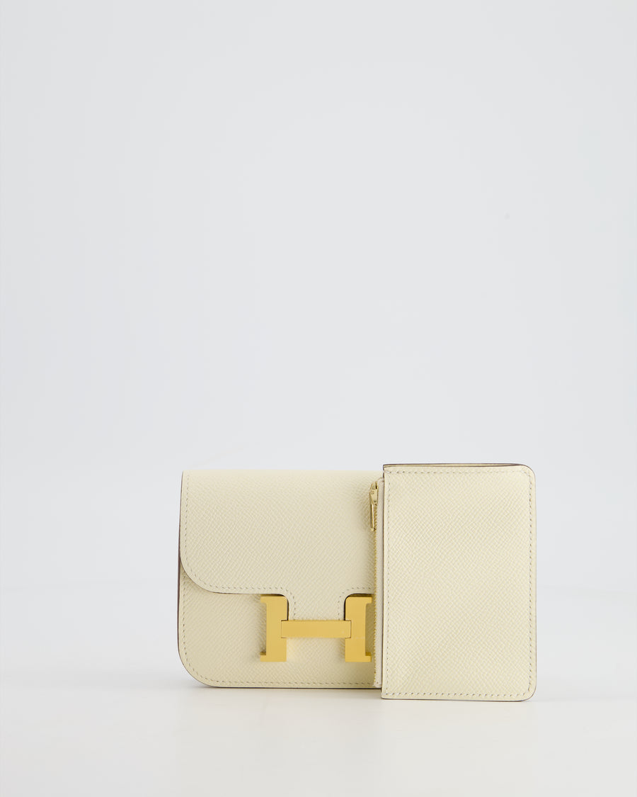 Hermès Constance Slim Belt Bag in Nata Epsom Leather with Gold Hardware