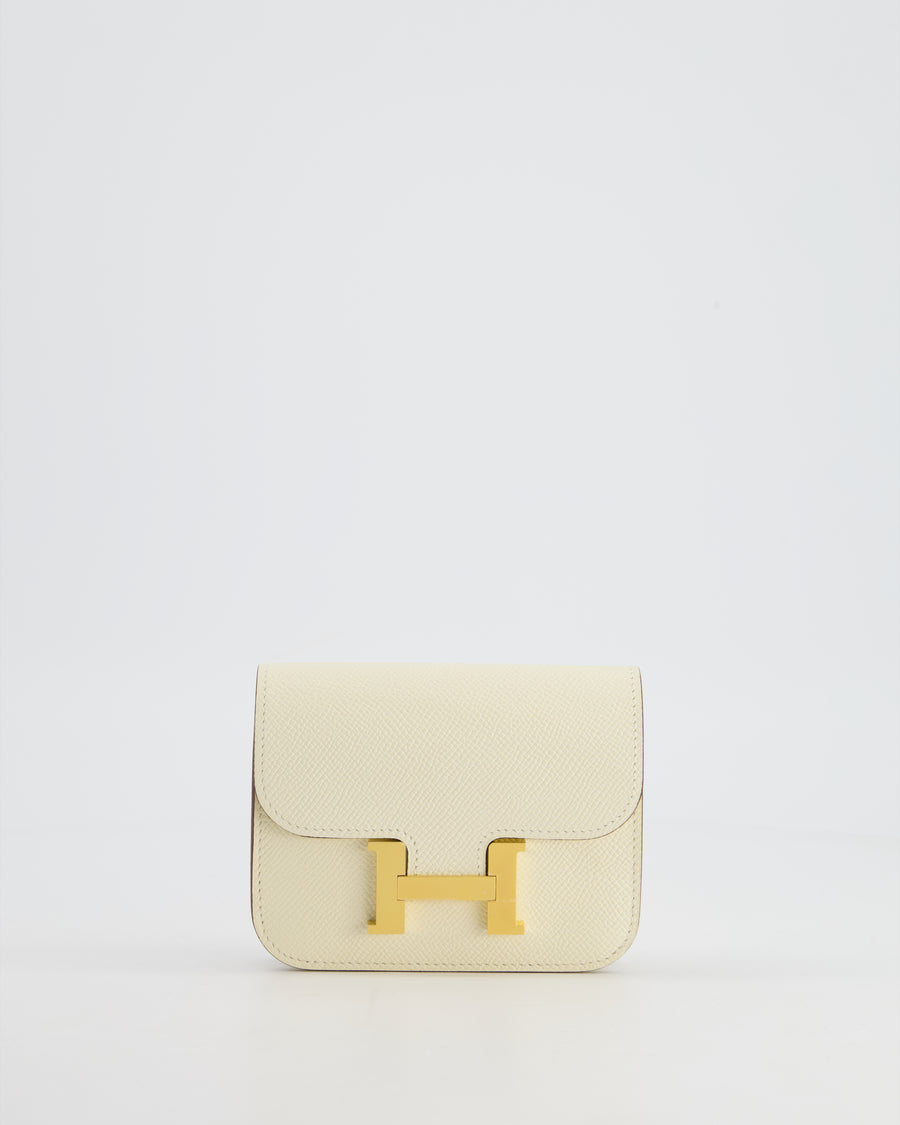 Hermès Constance Slim Belt Bag in Nata Epsom Leather with Gold Hardware