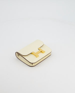 Hermès Constance Slim Belt Bag in Nata Epsom Leather with Gold Hardware