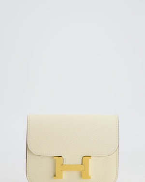 Hermès Constance Slim Belt Bag in Nata Epsom Leather with Gold Hardware