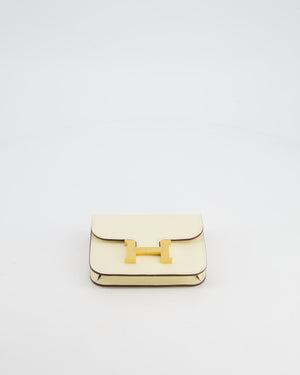 Hermès Constance Slim Belt Bag in Nata Epsom Leather with Gold Hardware