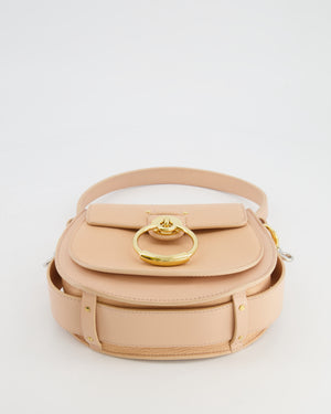 Chloé Small Beige Leather Tess Shoulder Bag with Gold Hardware RRP £1,790